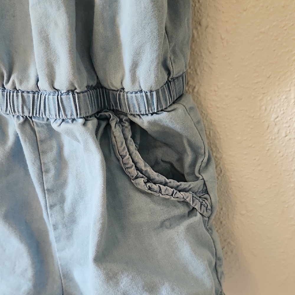 Cat & Jack Sky Blue Ruffle Romper - Picture 4 of 6